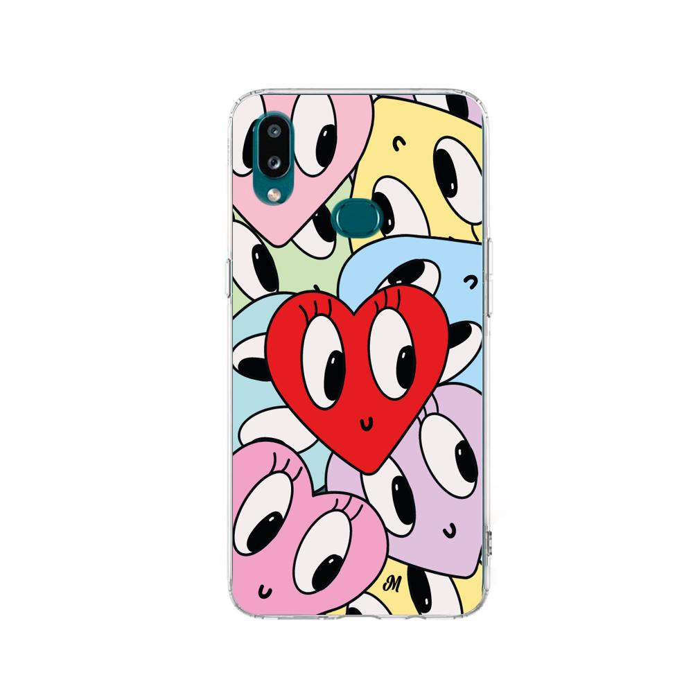 Case para Samsung a10s Corazones felices - Mandala Cases