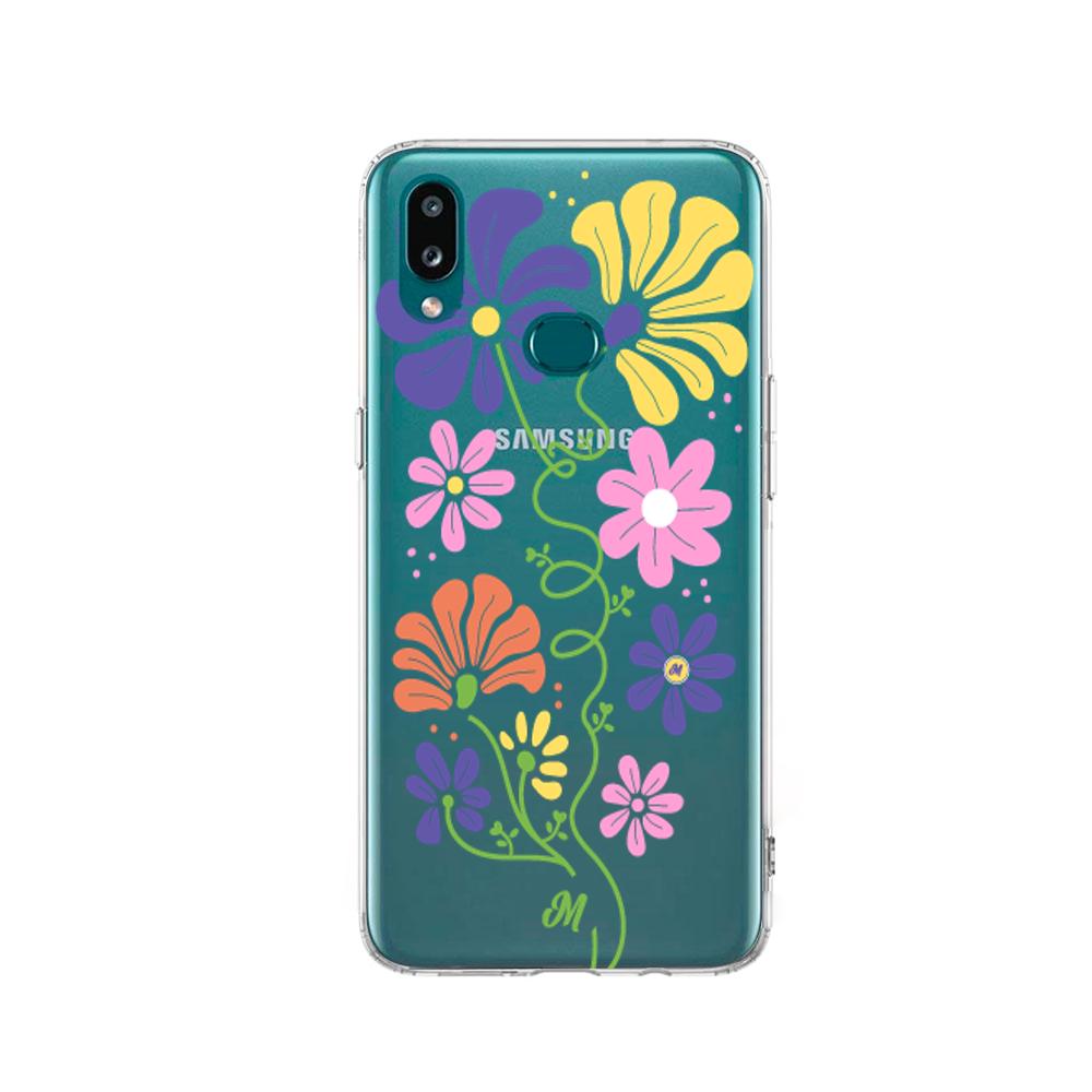 Case para Samsung a10s Flores abstractas - Mandala Cases