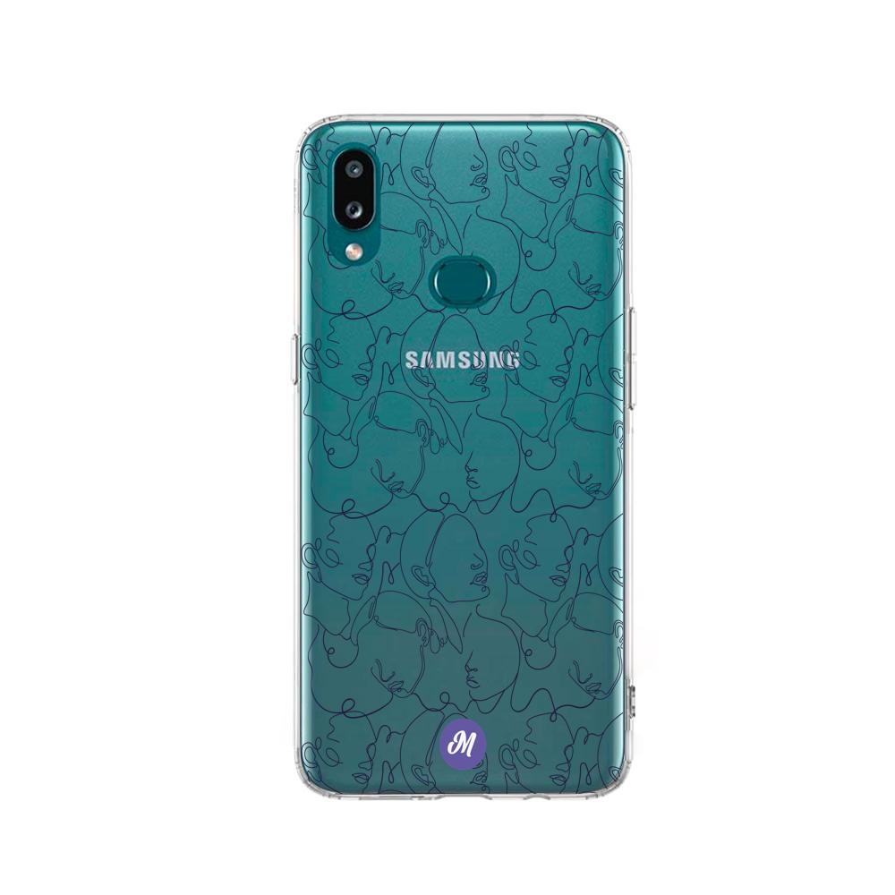 Cases para Samsung a10s Funda Caras en Líneas Remake - Mandala Cases
