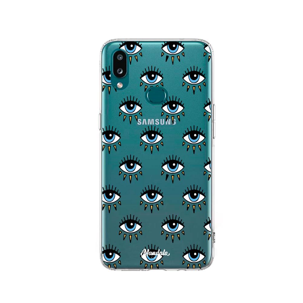 Estuches para Samsung a10s - Light Blue Eyes Case  - Mandala Cases
