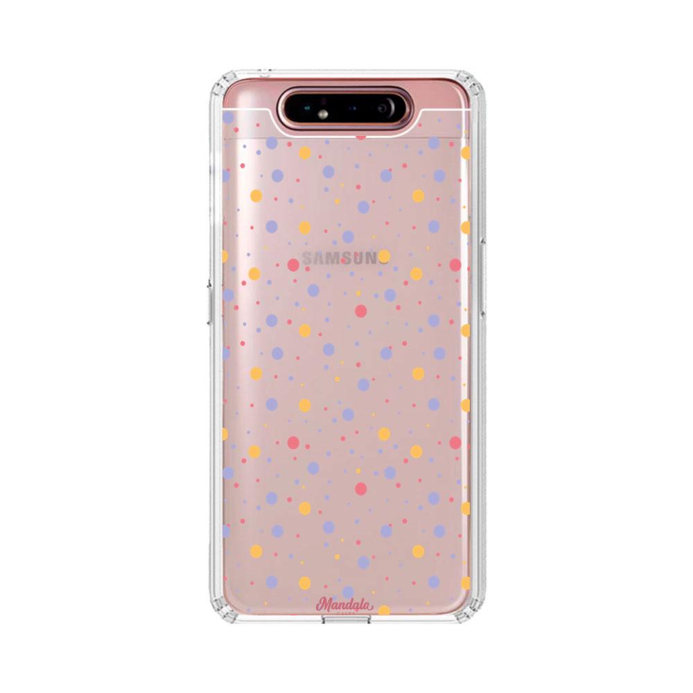Case para Samsung A80 puntos de coloridos-  - Mandala Cases