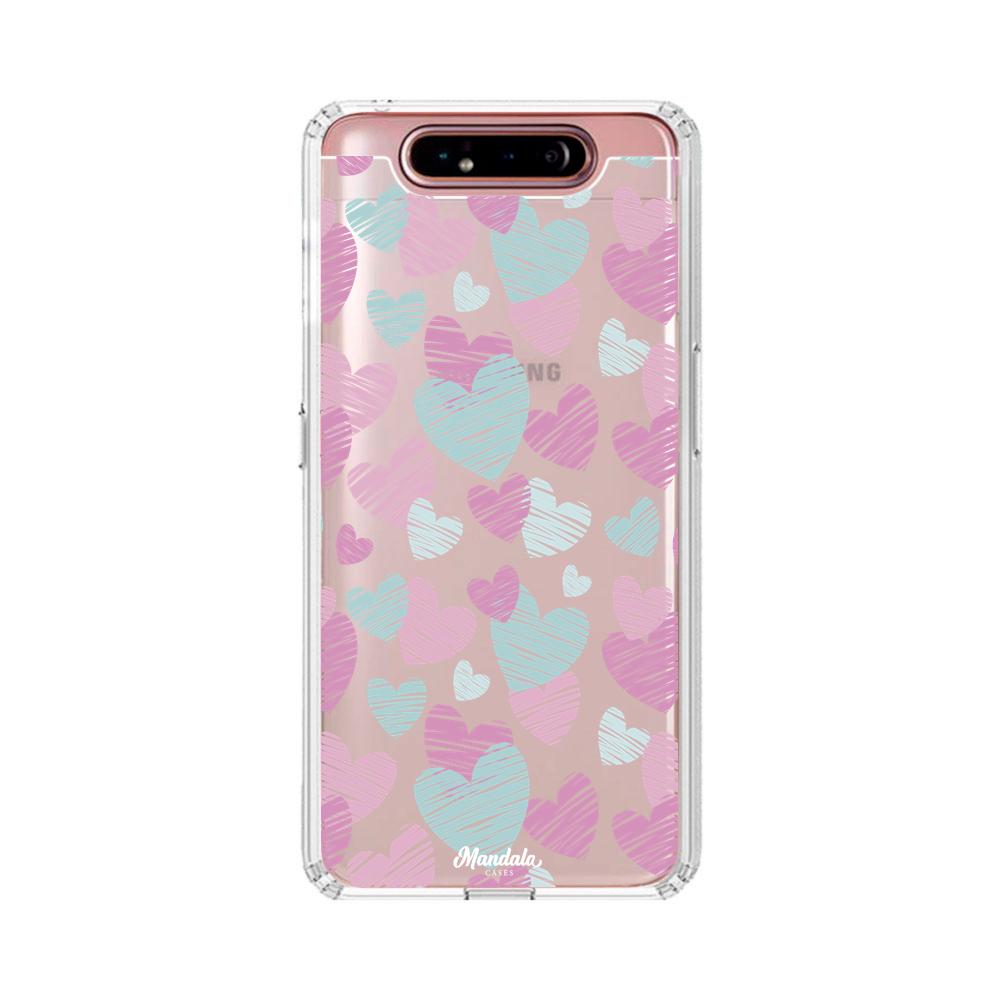 Case para Samsung A80 Funda Corazones Delicados  - Mandala Cases