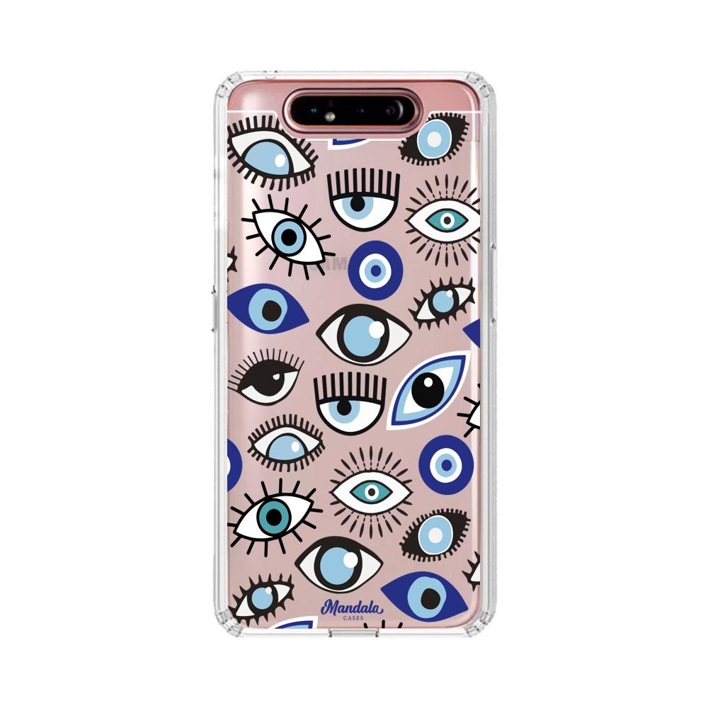 Case para Samsung A80 Funda Funda Ojos Azules y Blancos - Mandala Cases