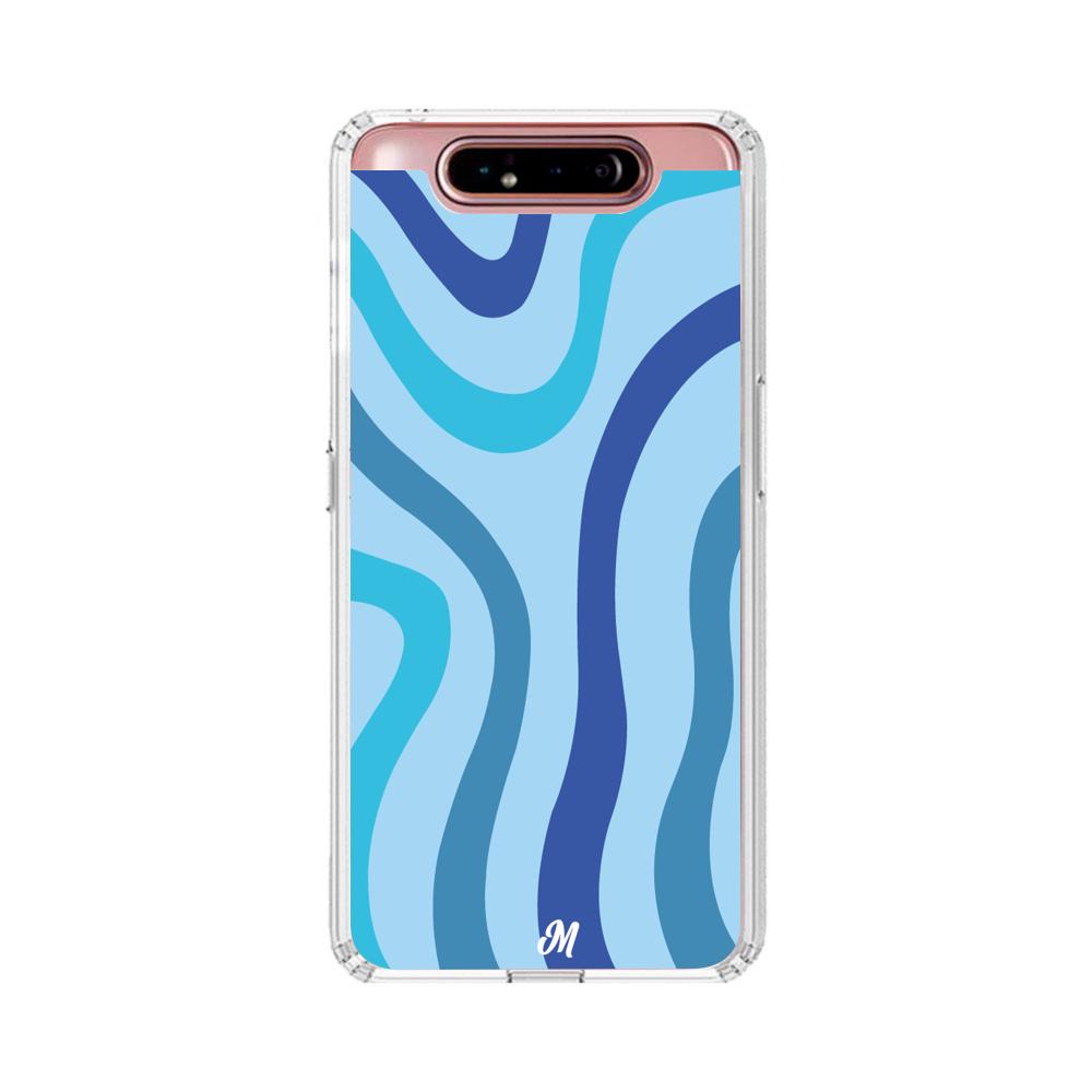 Case para Samsung A80 Líneas Azules - Mandala Cases