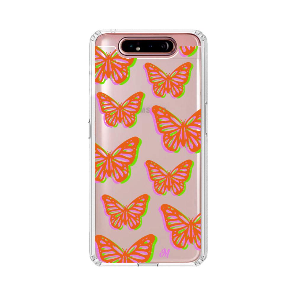 Case para Samsung A80 Mariposas rojas aesthetic - Mandala Cases