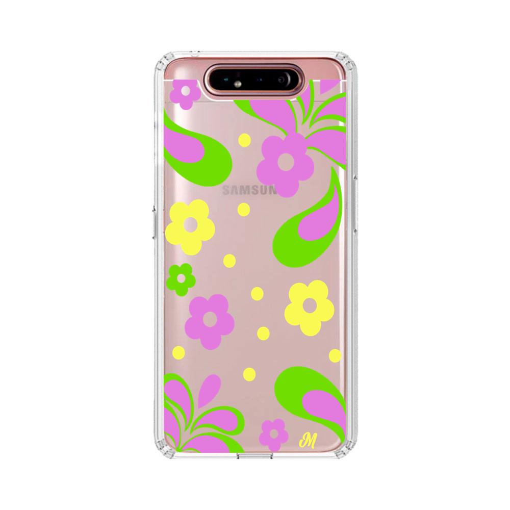 Case para Samsung A80 Flores moradas aesthetic - Mandala Cases