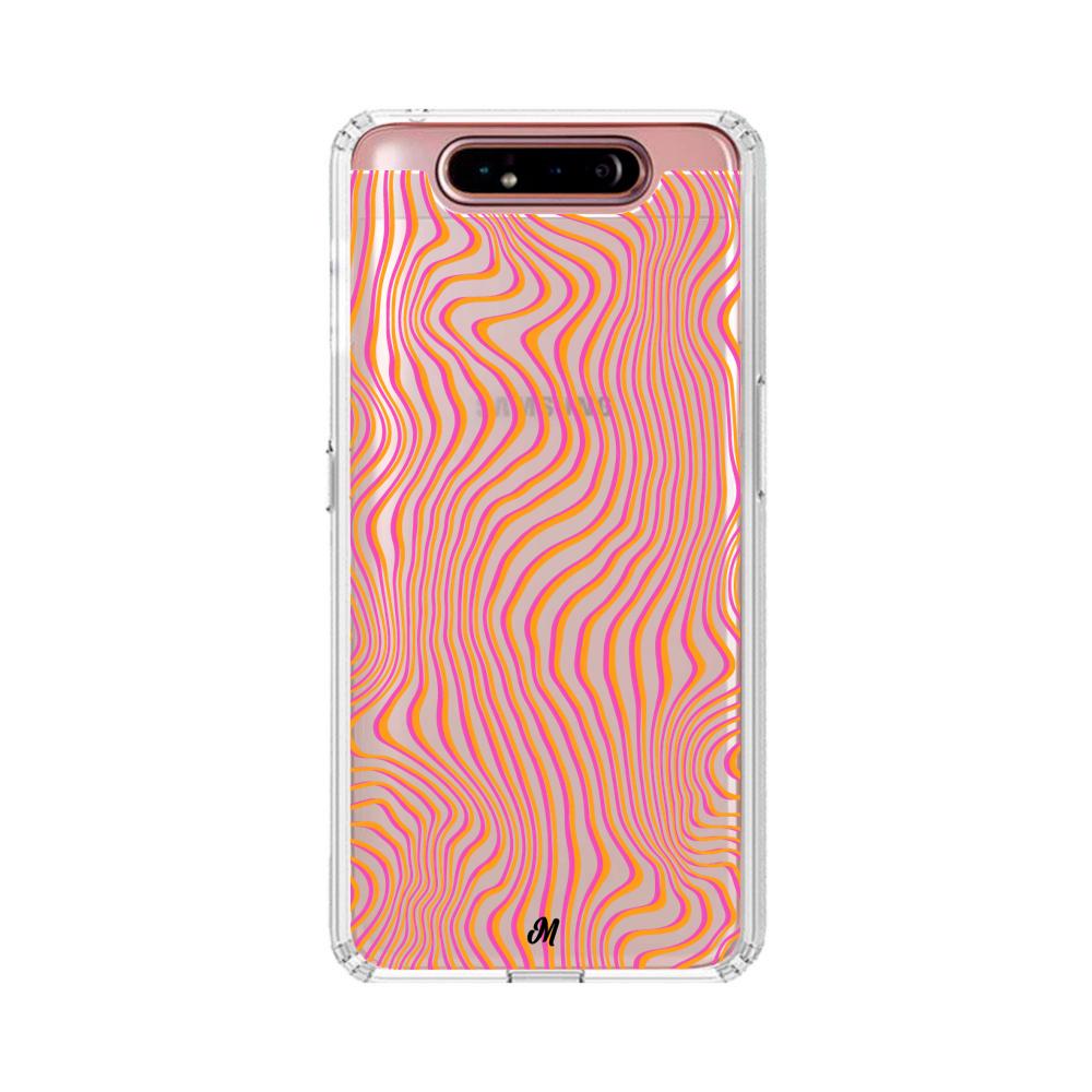 Case para Samsung A80 patron movimiento Naranja - Mandala Cases