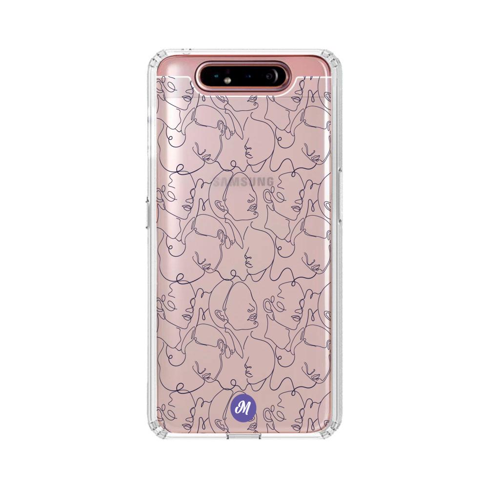 Cases para Samsung A80 Funda Caras en Líneas Remake - Mandala Cases