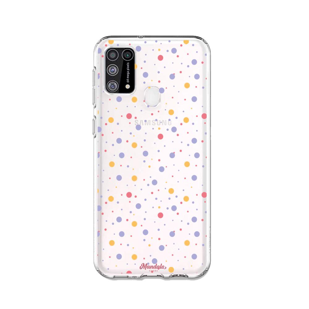 Case para Samsung M31 puntos de coloridos-  - Mandala Cases