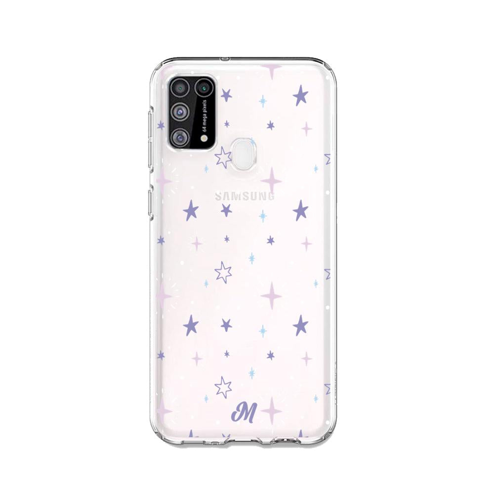 Case para Samsung M31 Funda Estrellas Moradas  - Mandala Cases