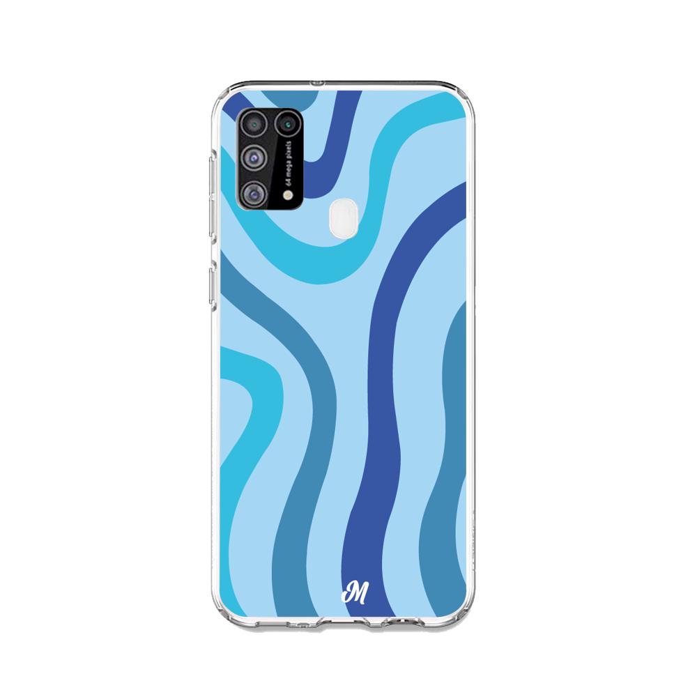 Case para Samsung M31 Líneas Azules - Mandala Cases