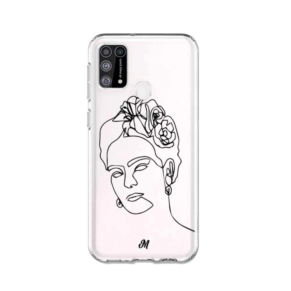 Estuches para Samsung M31 - Frida Line Art Case  - Mandala Cases