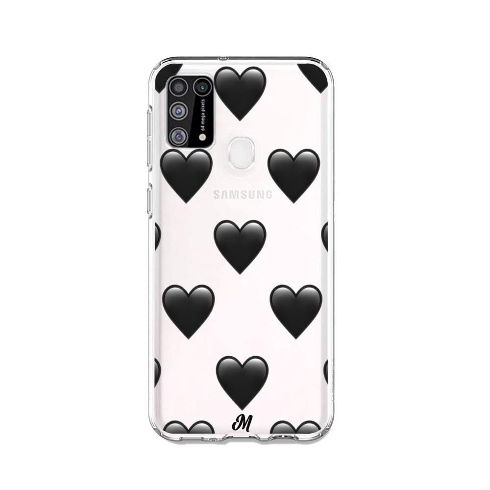 Case para Samsung M31 de Corazón Negro - Mandala Cases