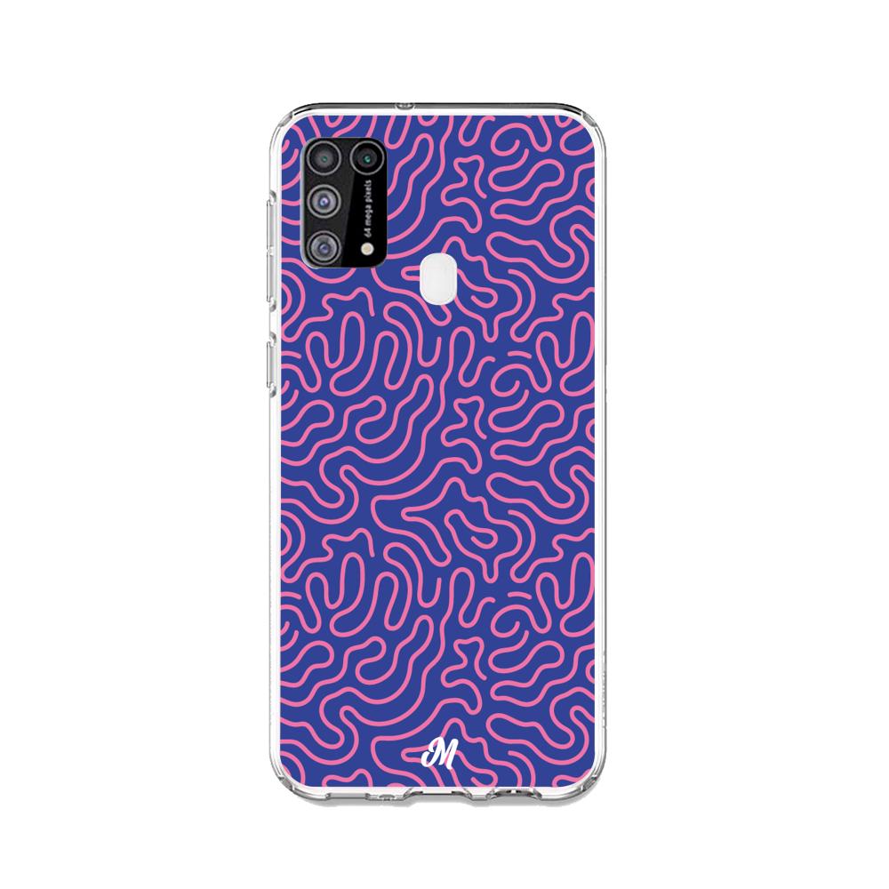 Case para Samsung M31 Pink crazy lines - Mandala Cases
