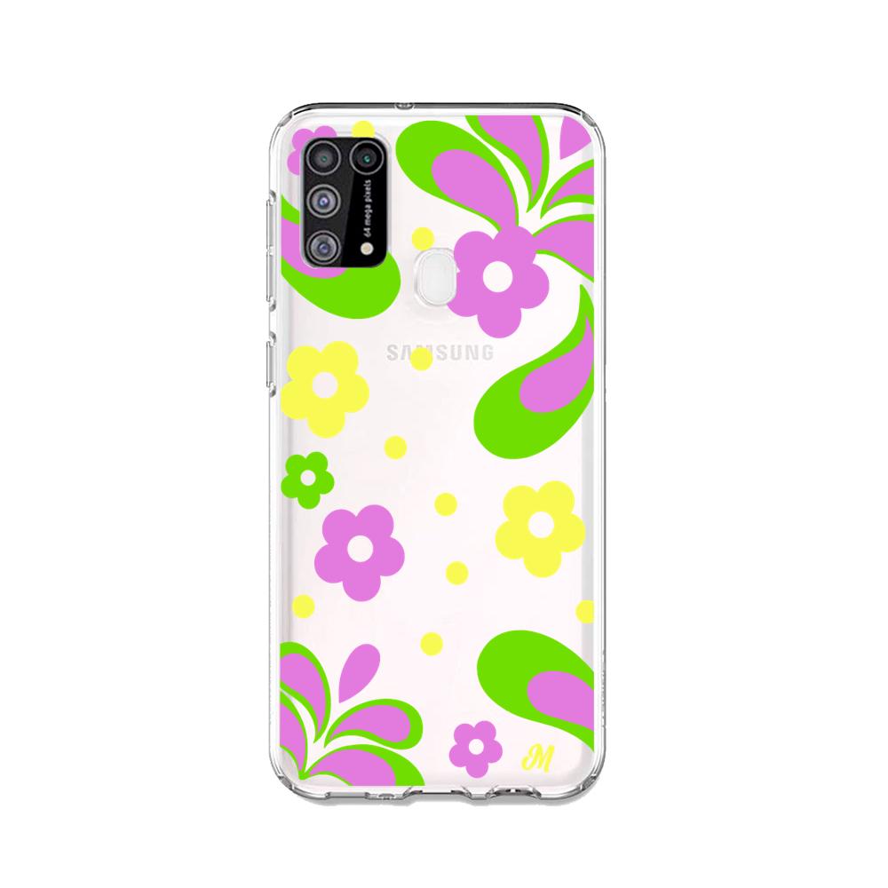 Case para Samsung M31 Flores moradas aesthetic - Mandala Cases