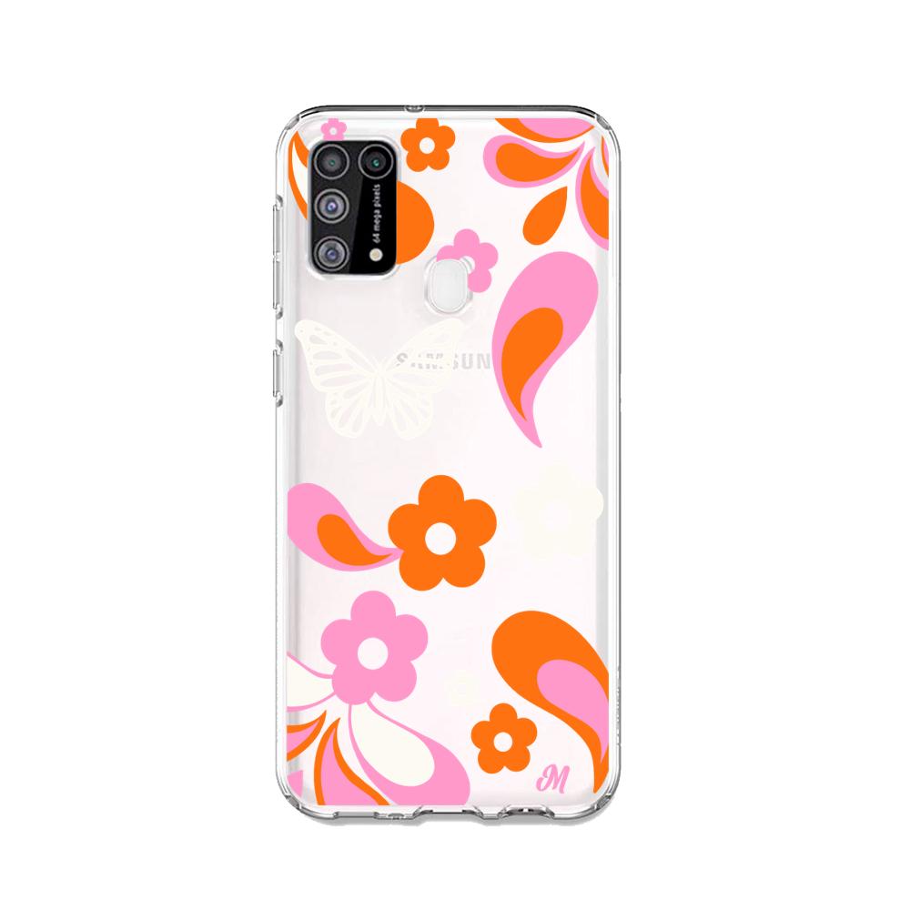 Case para Samsung M31 Flores rojas aesthetic - Mandala Cases