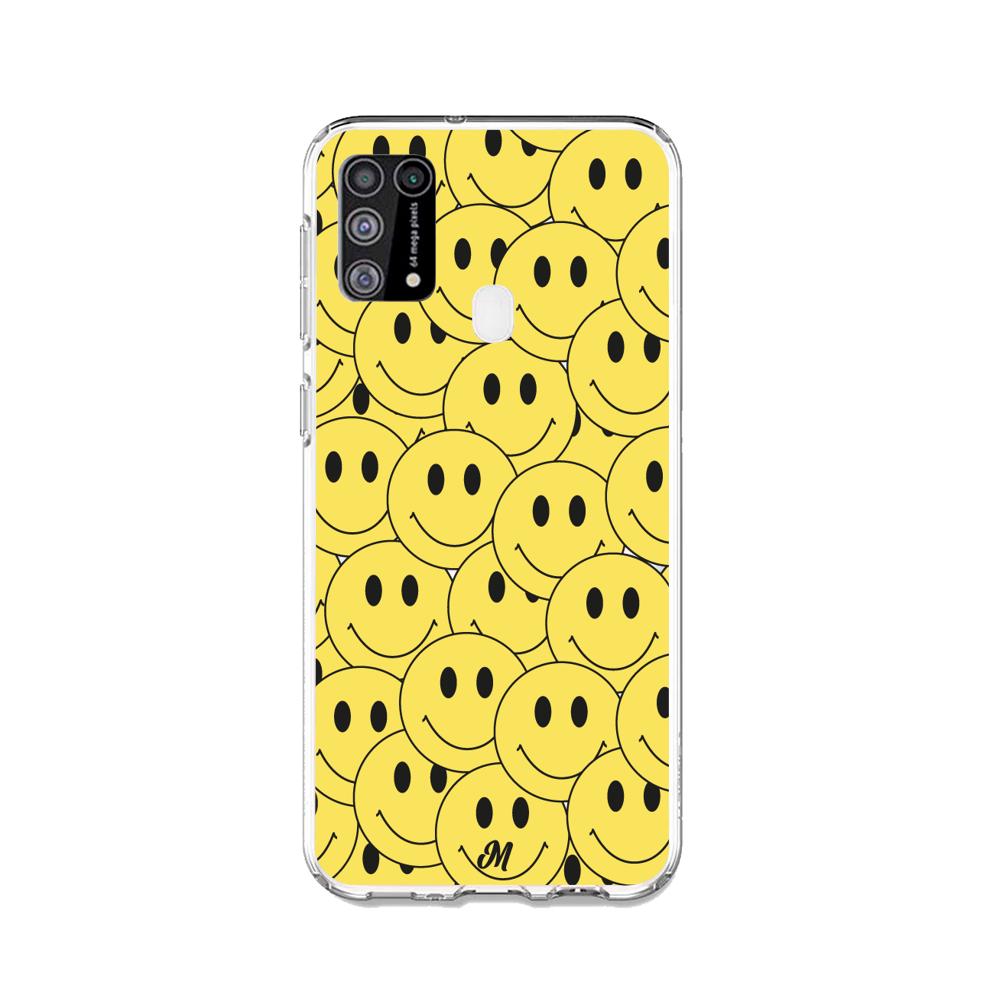 Case para Samsung M31 Yellow happy faces - Mandala Cases