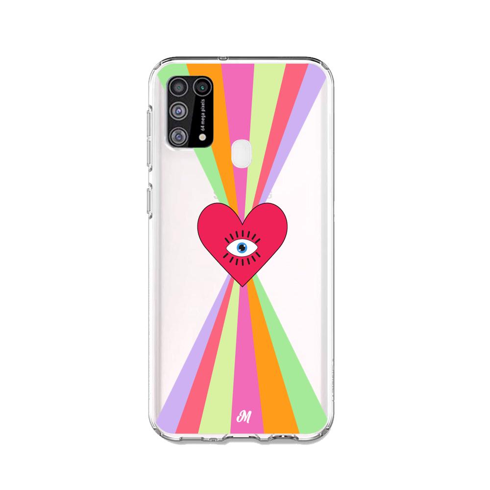 Case para Samsung M31 Corazon arcoiris - Mandala Cases