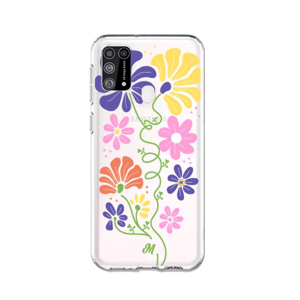 Case para Samsung M31 Flores abstractas - Mandala Cases
