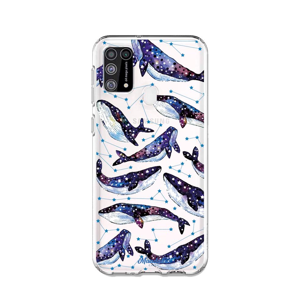 Case para Samsung M31 Funda Ballenas Espaciales  - Mandala Cases