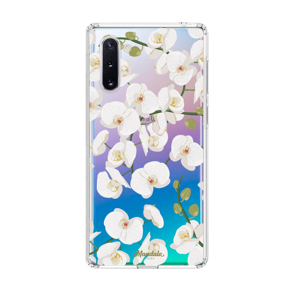 Case para Samsung note 10 Funda Orquídeas  - Mandala Cases