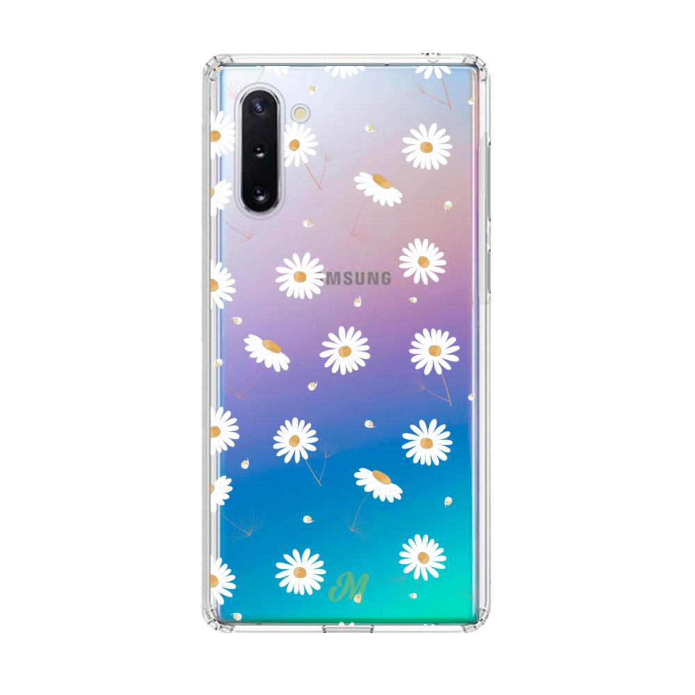 Case para Samsung note 10 Funda Flores Blancas Delicadas  - Mandala Cases