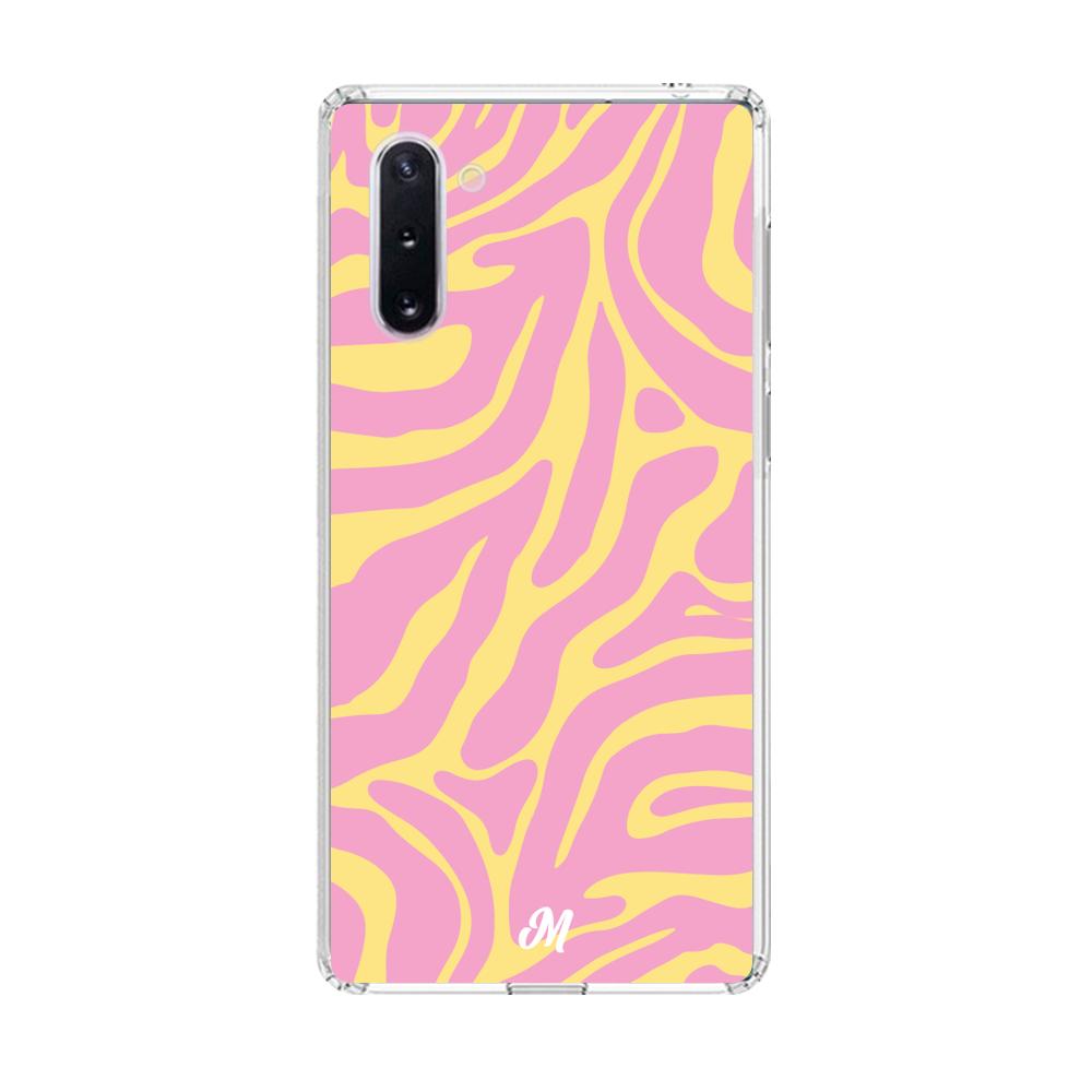 Case para Samsung note 10 Lineas rosa y amarillo - Mandala Cases