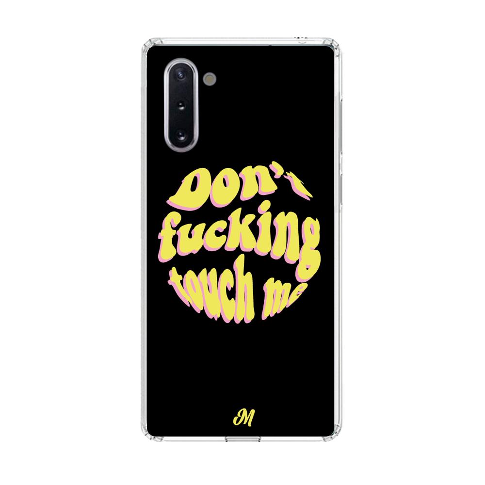 Case para Samsung note 10 Don't fucking touch me amarillo - Mandala Cases