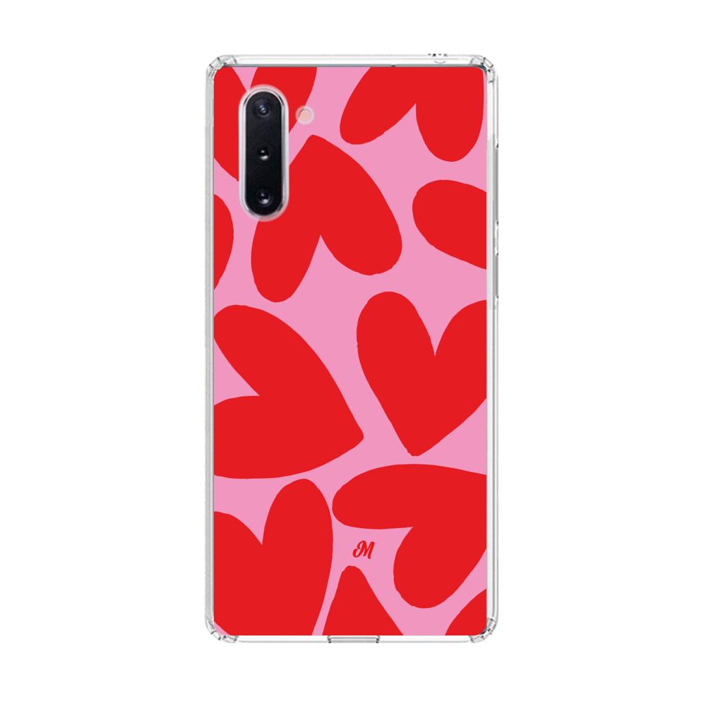 Case para Samsung note 10 Red Hearts - Mandala Cases