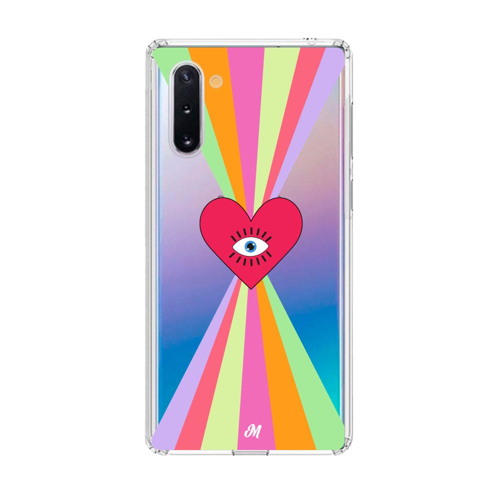 Case para Samsung note 10 Corazon arcoiris - Mandala Cases