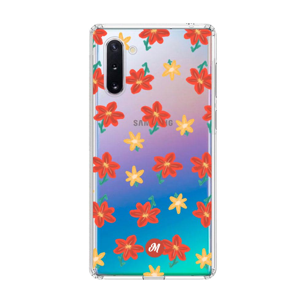 Cases para Samsung note 10 RED FLOWERS - Mandala Cases