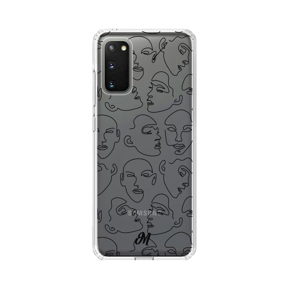 Case para Samsung S20 Plus Funda Caras en Líneas  - Mandala Cases