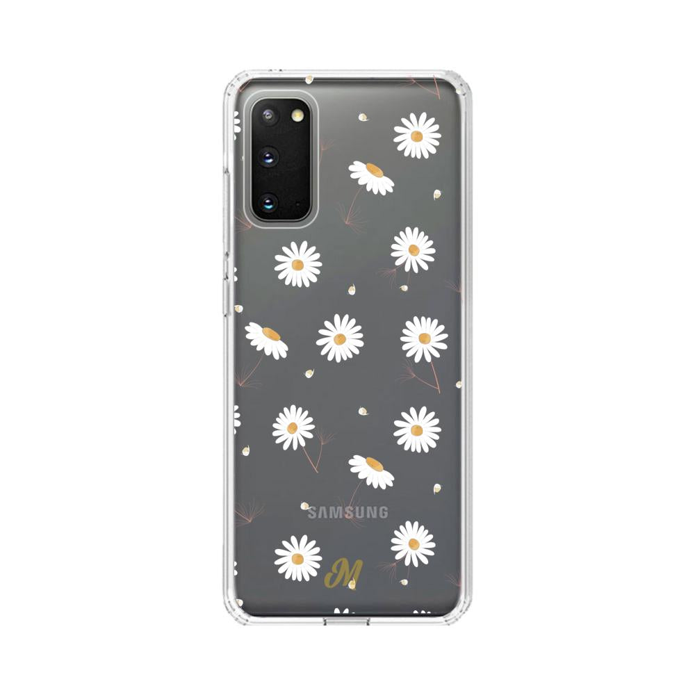 Case para Samsung S20 Plus Funda Flores Blancas Delicadas  - Mandala Cases