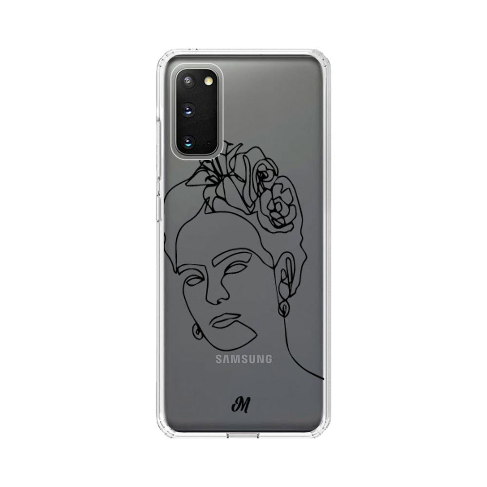Estuches para Samsung S20 Plus - Frida Line Art Case  - Mandala Cases