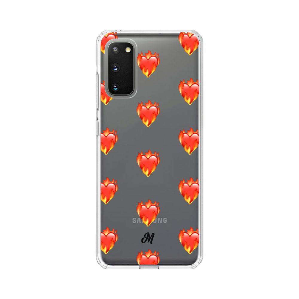 Case para Samsung S20 Plus de Corazón en llamas - Mandala Cases
