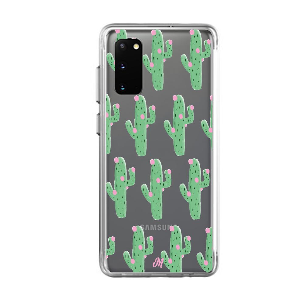 Case para Samsung S20 Plus Cactus Con Flor Rosa  - Mandala Cases