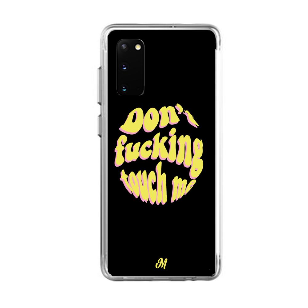 Case para Samsung S20 Plus Don't fucking touch me amarillo - Mandala Cases