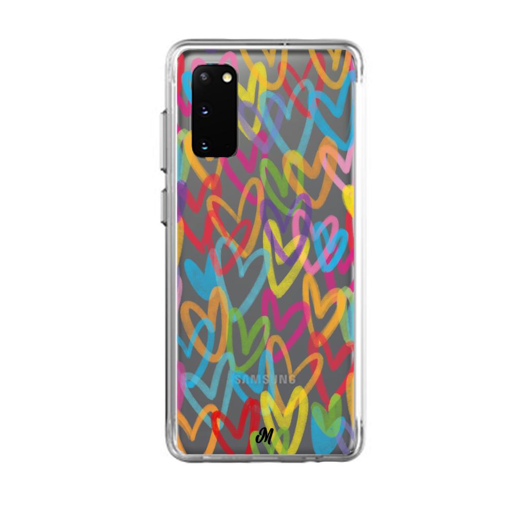 Case para Samsung S20 Plus Corazones arcoíris - Mandala Cases