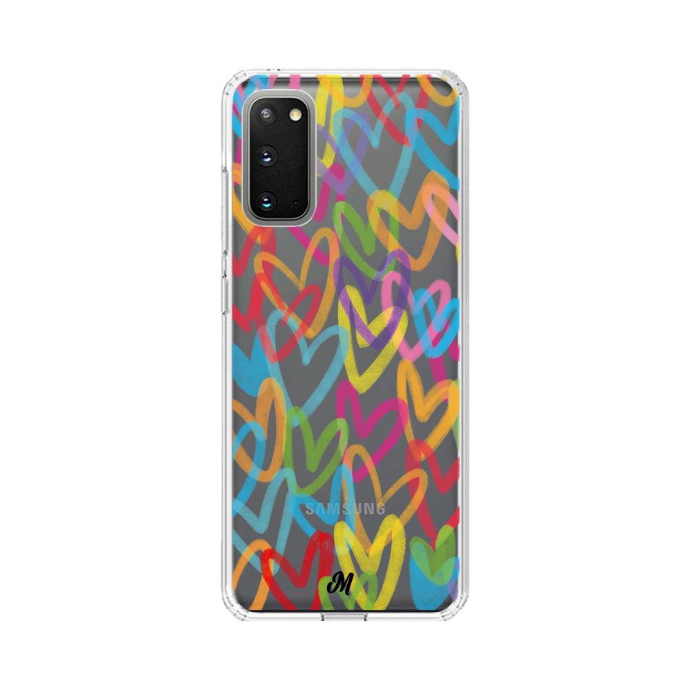 Case para Samsung S20 Plus Corazones arcoíris - Mandala Cases