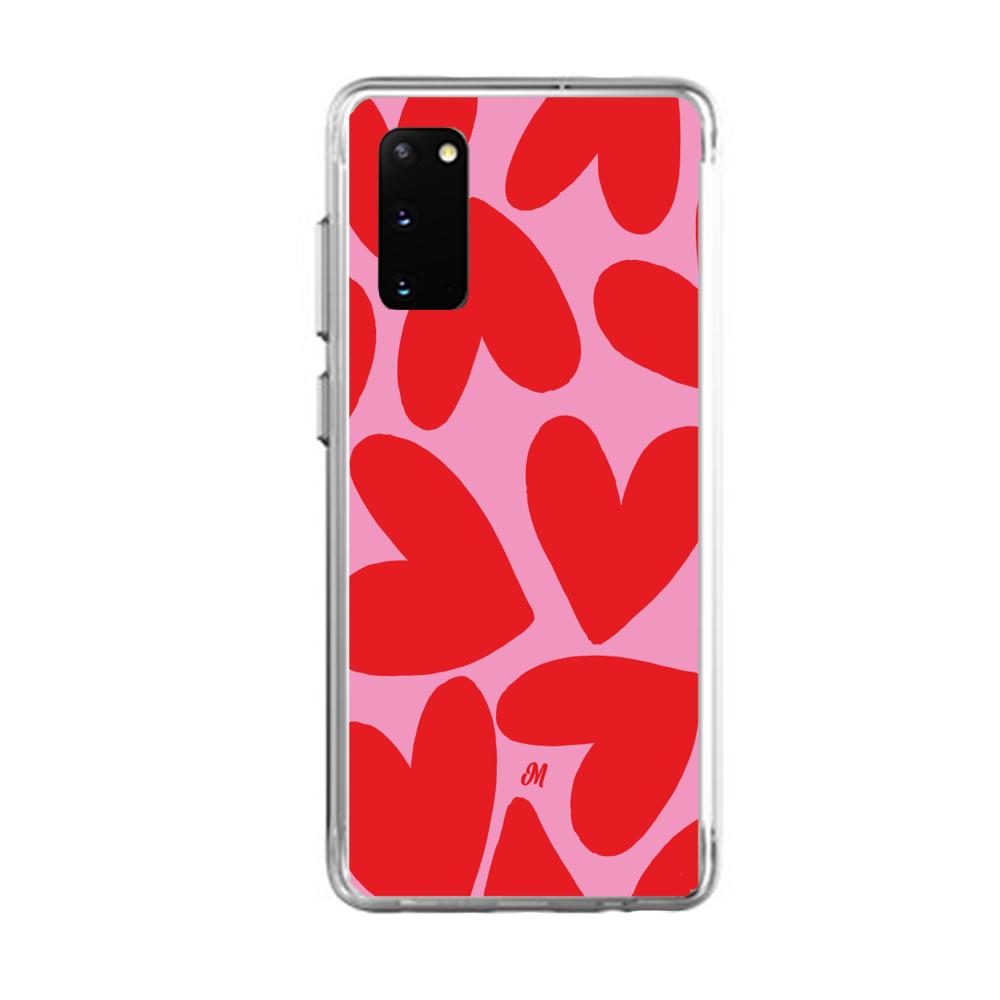 Case para Samsung S20 Plus Red Hearts - Mandala Cases