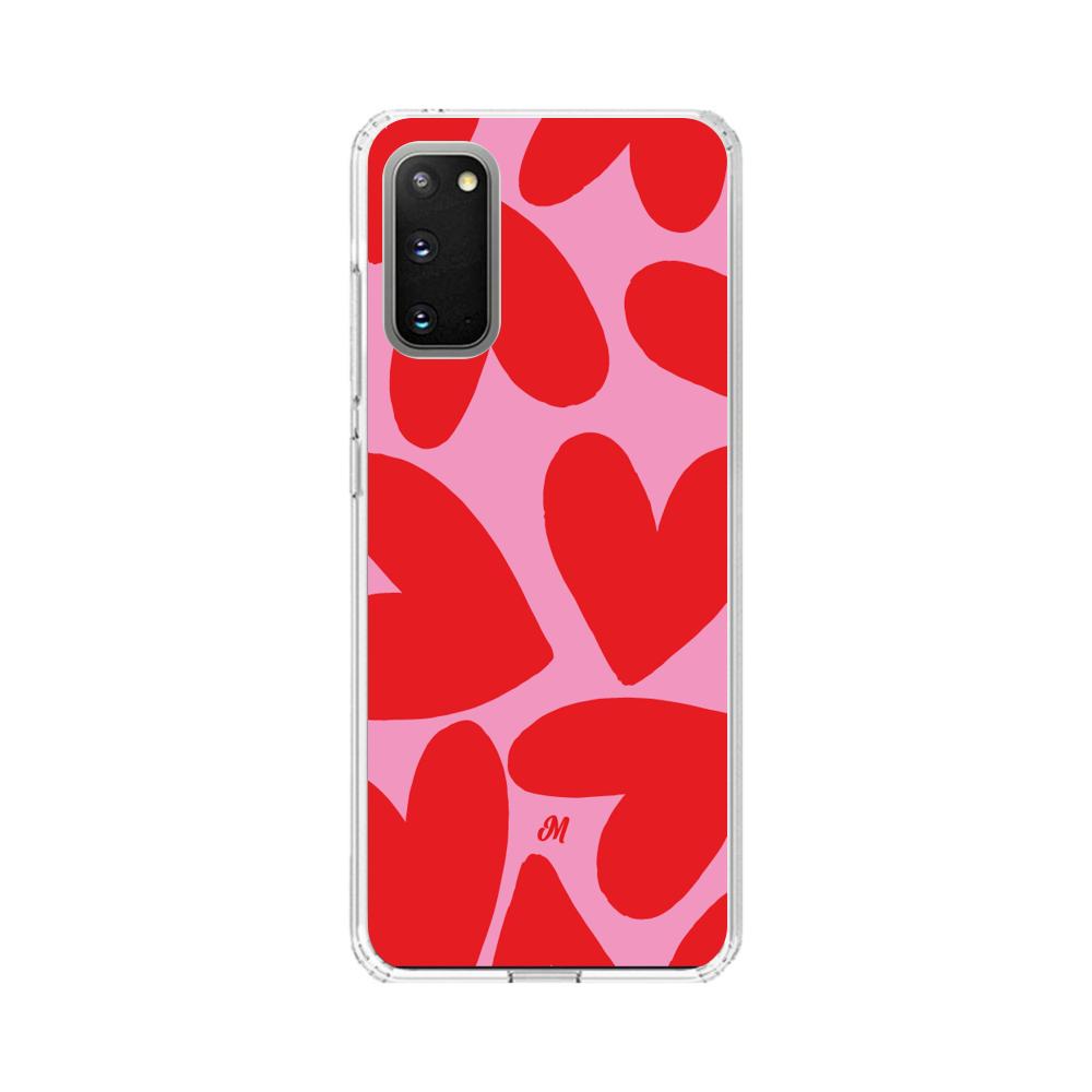 Case para Samsung S20 Plus Red Hearts - Mandala Cases
