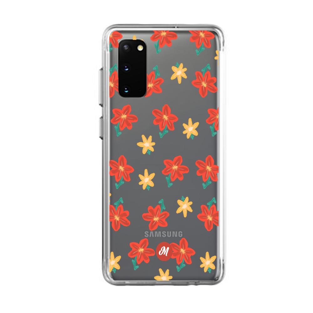 Cases para Samsung S20 Plus RED FLOWERS - Mandala Cases