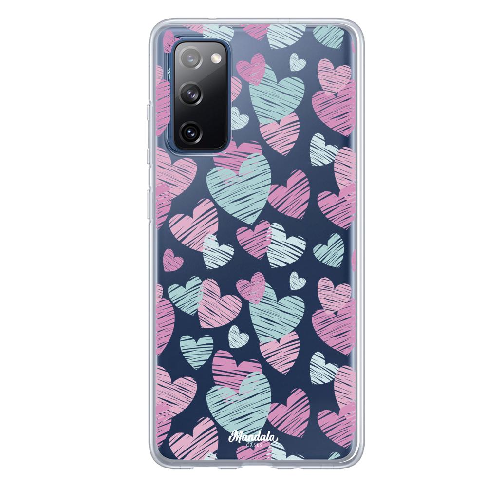 Case para Samsung S20 FE Funda Corazones Delicados  - Mandala Cases