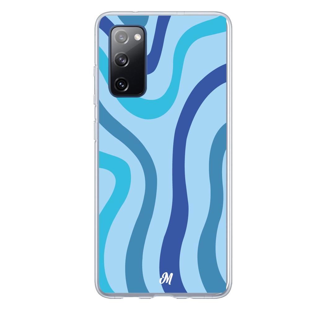 Case para Samsung S20 FE Líneas Azules - Mandala Cases