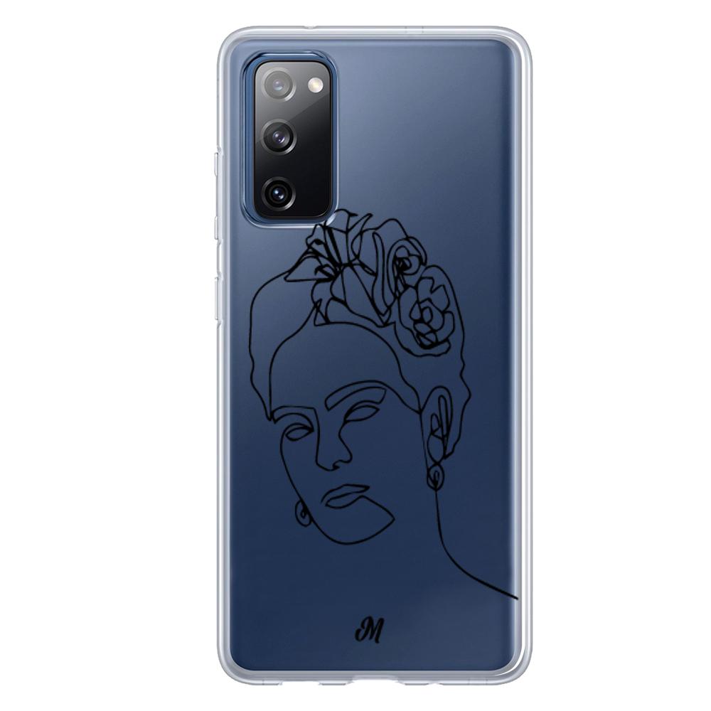 Estuches para Samsung S20 FE - Frida Line Art Case  - Mandala Cases