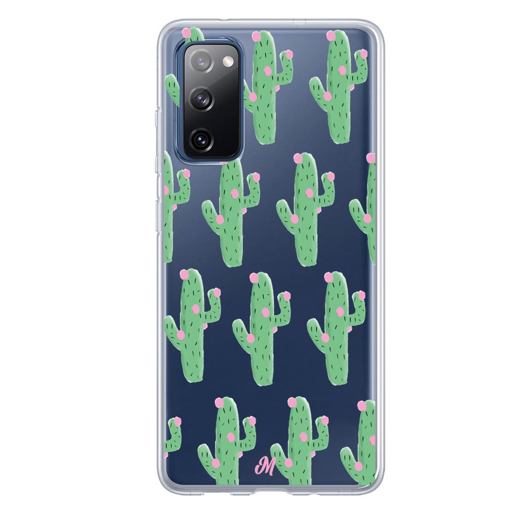 Case para Samsung S20 FE Cactus Con Flor Rosa  - Mandala Cases