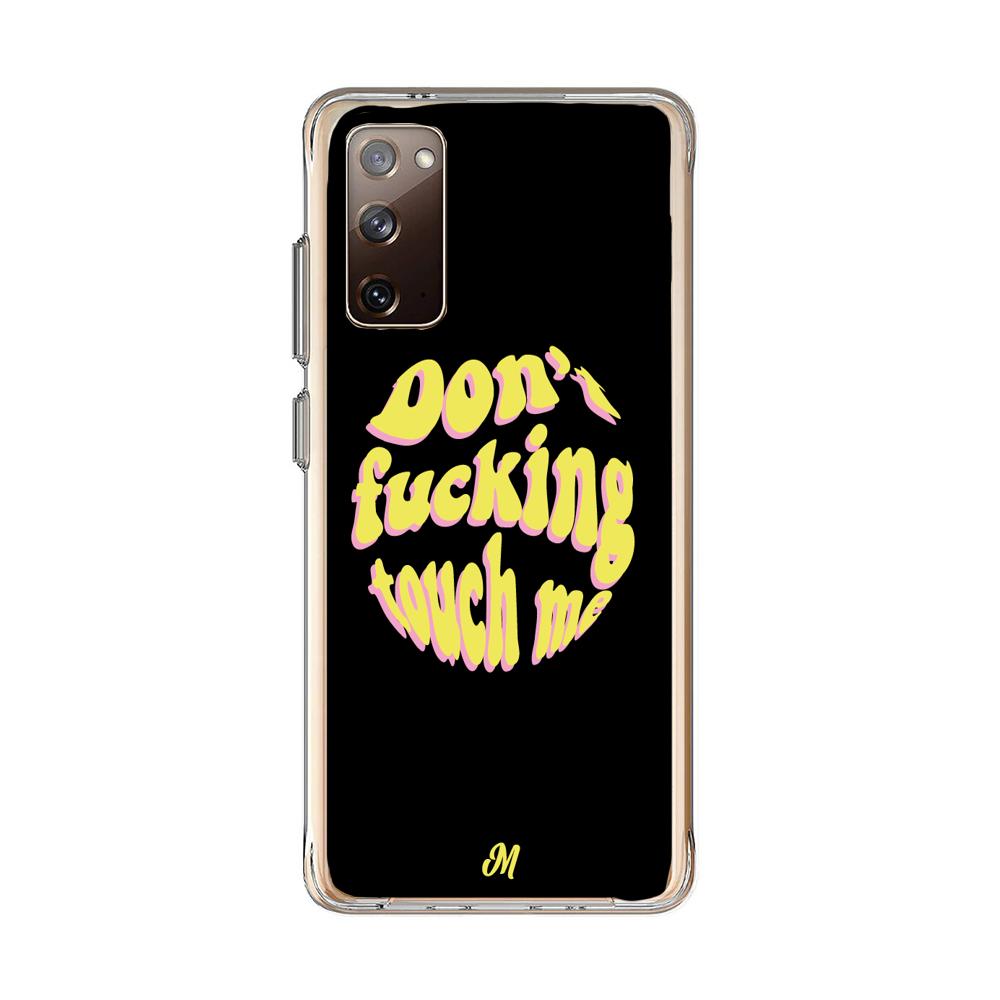 Case para Samsung S20 FE Don't fucking touch me amarillo - Mandala Cases