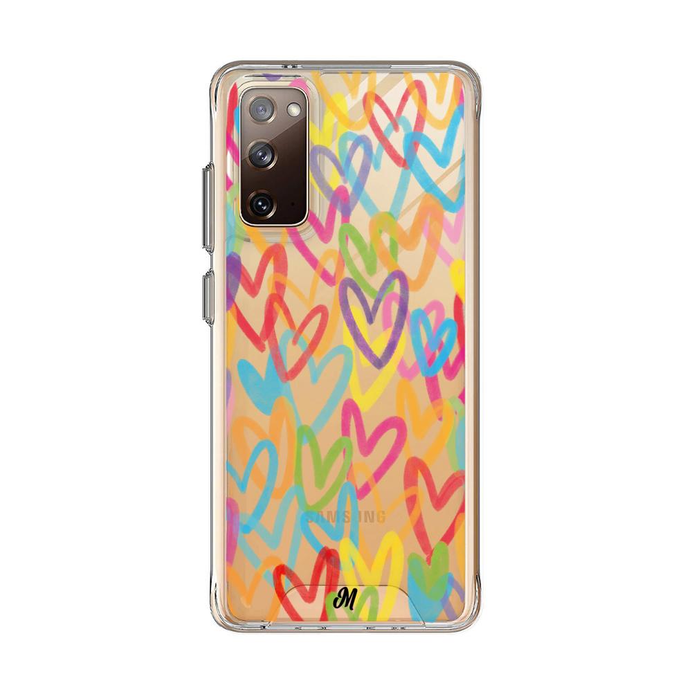 Case para Samsung S20 FE Corazones arcoíris - Mandala Cases