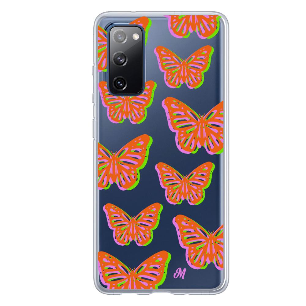 Case para Samsung S20 FE Mariposas rojas aesthetic - Mandala Cases