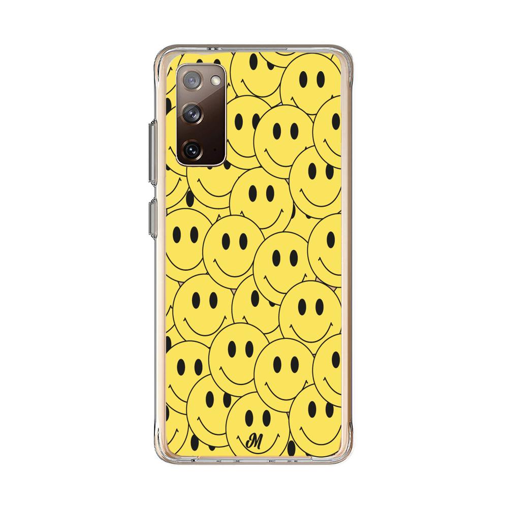 Case para Samsung S20 FE Yellow happy faces - Mandala Cases